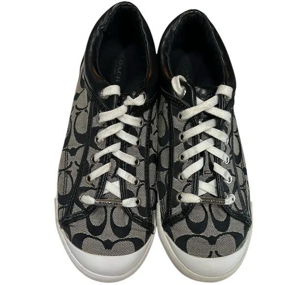 COACH Francesca Monogram Sneaker Black Y2K Size 9 - Picture 8 of 11